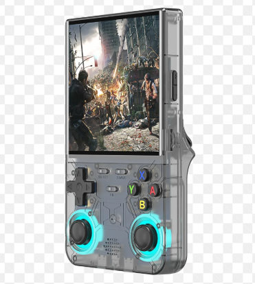 R36S Ultra 64GB Opslag | Retro Handheld Console | WIFI | Linux Systeem | Zwart Transparant