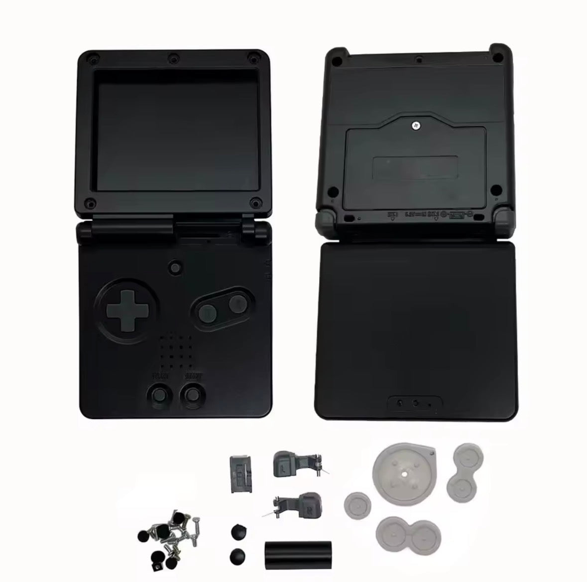 Game Boy Advance SP Body Shell Zwart | Vervangende Behuizing voor GBA SP