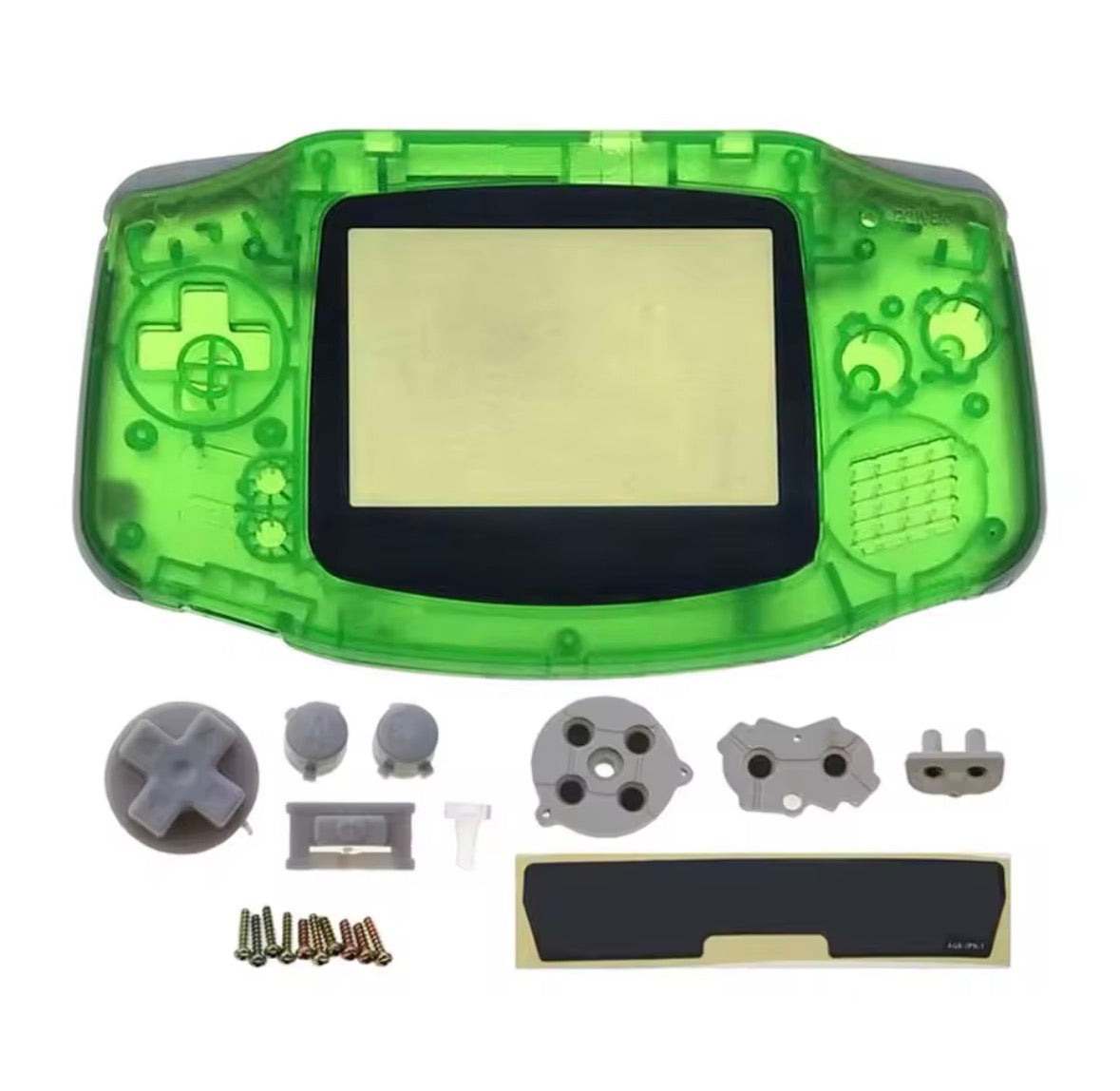 Game Boy Advance Body Shell Transparant Groen | Vervangende Behuizing voor GBA
