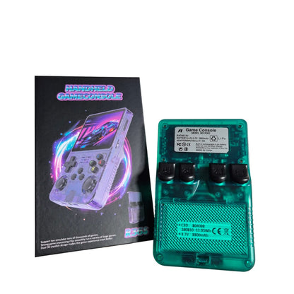 R36S 64GB Opslag | Retro Handheld Console | WIFI | Linux Systeem | Groen Transparant