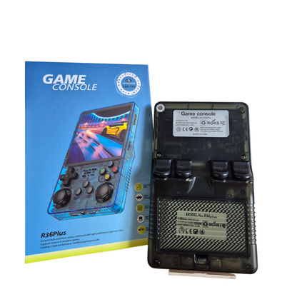 R36 Max 64GB Opslag | Retro Handheld Console | WIFI | Linux Systeem | Zwart Transparant