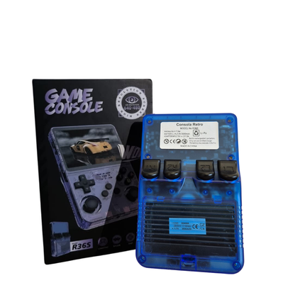 R36S 64GB Opslag | Retro Handheld Console | WIFI | Linux Systeem | Blauw Transparant