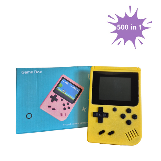 500 IN 1 Retro Handspelcomputer Geel | Handheld Console | Draagbare Pocket Console